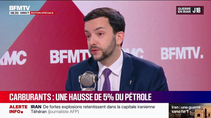 Hausse du prix du carburant: "Il faut baisser les taxes", estime Jean-Philippe Tanguy député RN