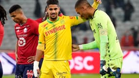 Alban Lafont et Ludovic Blas (FC Nantes).