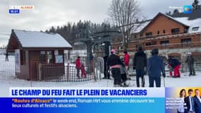 Bas-Rhin: beaucoup de skieurs sur les pistes de la station du Champ du feu