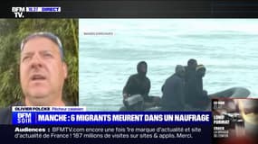 Calais: "Tous les week-ends quasiment, quand on sort en mer (...) on croise des bateaux avec des migrants", raconte Olivier Folcke, pêcheur