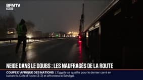 Dans le Doubs, des centaines de camions immobilisés après des chutes de neige