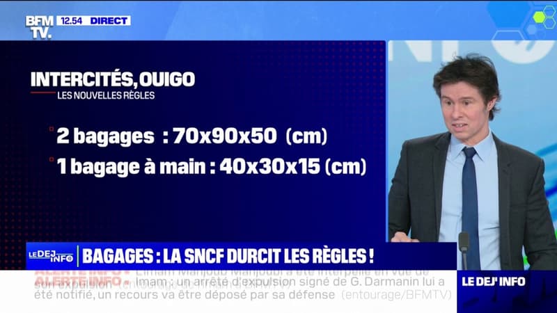 La SNCF limite le nombre et la taille des bagages à bord des trains Inouï et les Intercités