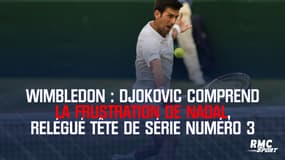 Wimbledon : Djokovic comprend la frustration de Nadal, relégué tête de série numéro 3
