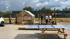 Un chantier solidaire à Longuenesse, pour aider les sinistrés des inondations, le 11 juin 2024. 