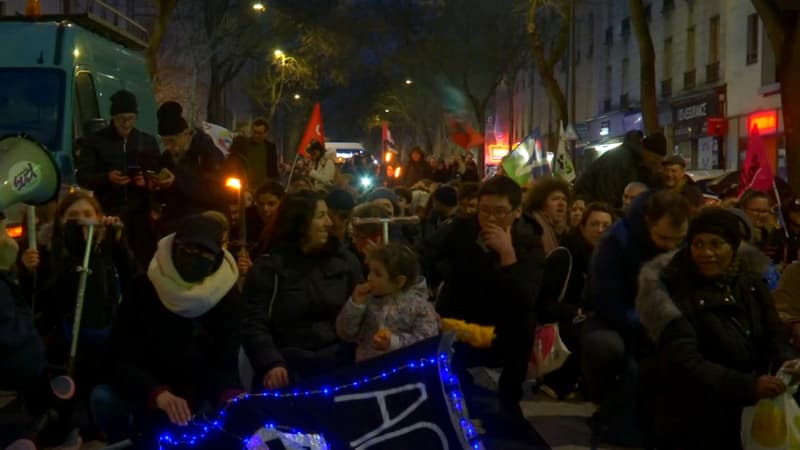 Une manifestation ce mercredi 22 mars dans le 20e arrondissement à Paris.