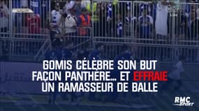 Gomis célèbre son but façon panthère... et effraie un ramasseur de balle
