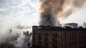 Un incendie a fait plusieurs blessés à New York le 26 mars 2015