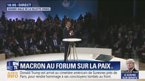 Macron ouvre le Forum sur la paix pour réunir "celles et ceux qui font le monde et qui peuvent le changer"