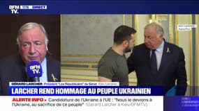 Gérard Larcher, à propos de Volodymyr Zelensky: "Je l'ai trouvé extrêmement déterminé"