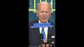 Pour Joe Biden, "la Russie ferait une erreur immensément grave si elle utilisait une arme nucléaire"