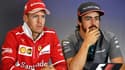 Vettel et Alonso/AFP
