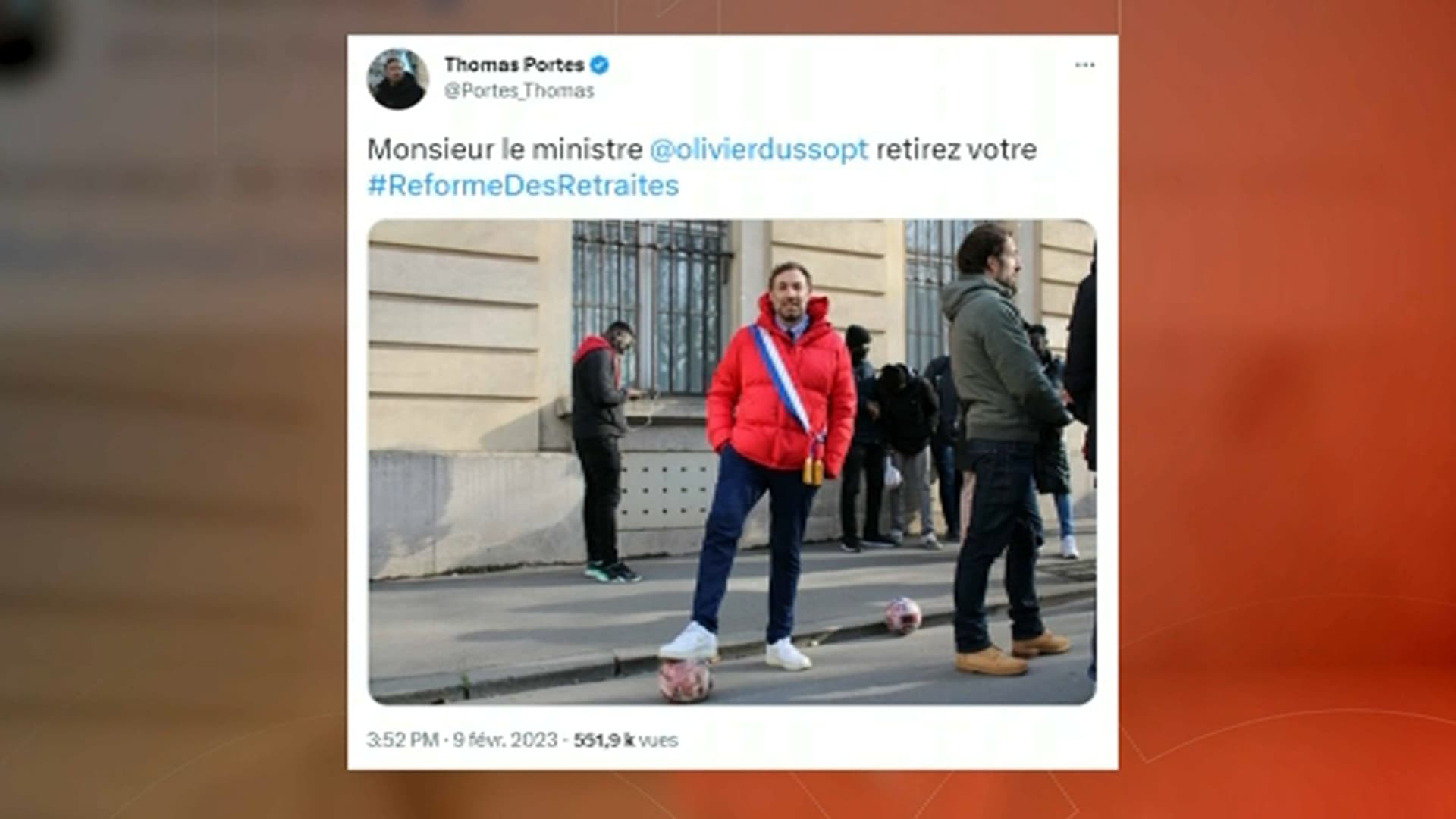 Tweet de Thomas Portes