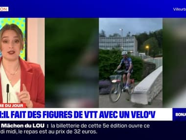 L'histoire du jour: un Lyonnais fait des figures de VTT avec un Velo'V