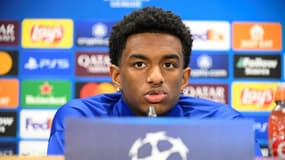 Alejandro Balde en conférence de presse avant le match de Ligue des champions entre le FC Barcelone et l'Atalanta Bergame - le 28/01/2025
