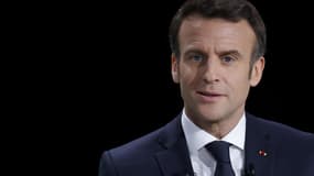 Macron face à la presse pour présenter son programme, le 17 mars 2022