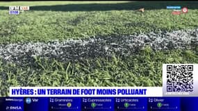 Hyères: un terrain de football moins polluant