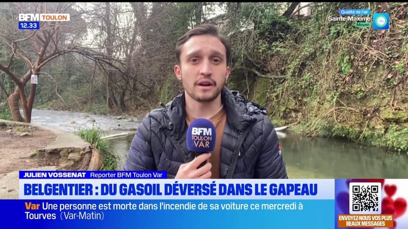 Belgentier: du gasoil déversé dans un cours d'eau