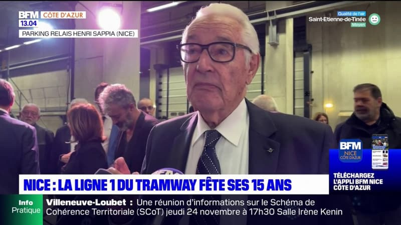 Nice: l'ancien maire Jacques Peyrat présent aux 15 ans de la ligne 1 du tramway