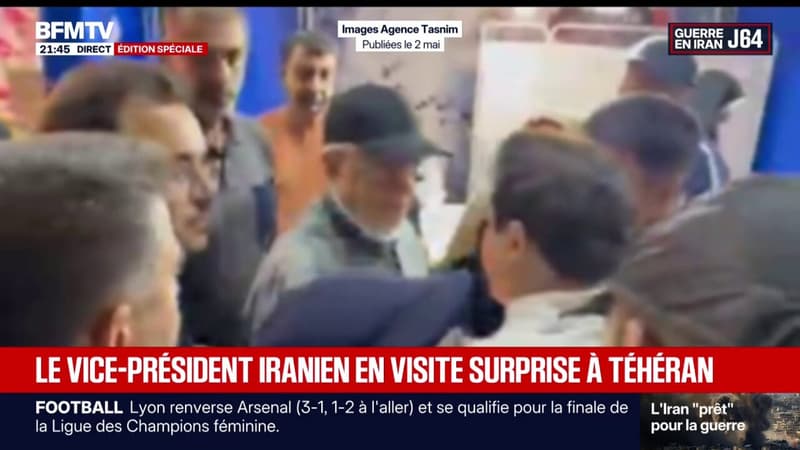 Les images du vice-président iranien en visite surprise à Téhéran
