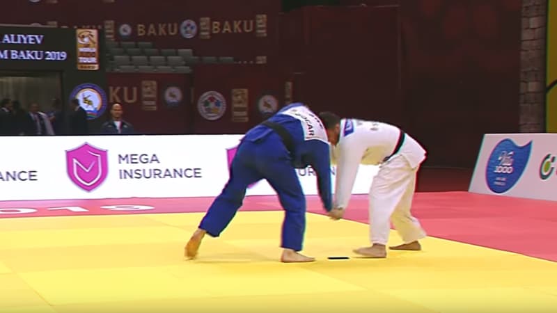Anri Egutidze face à Robin Pacek lors du Grand Slam de Bakou, le 11 mai 2019