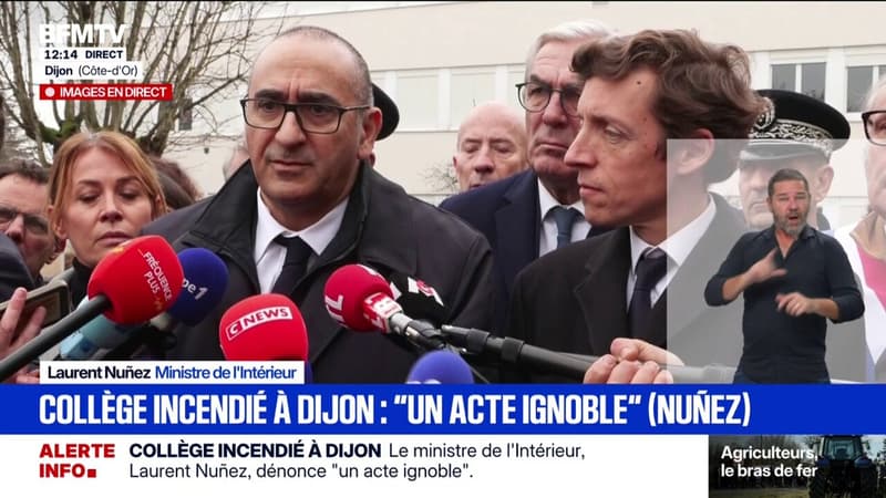 Collège incendié à Dijon: "On ne lâchera rien, nous sommes déterminés à lutter contre le trafic de stupéfiants", affirme Laurent Nuñez