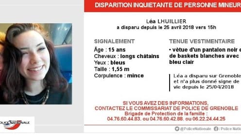 Le signalement de Léa Lhuillier.