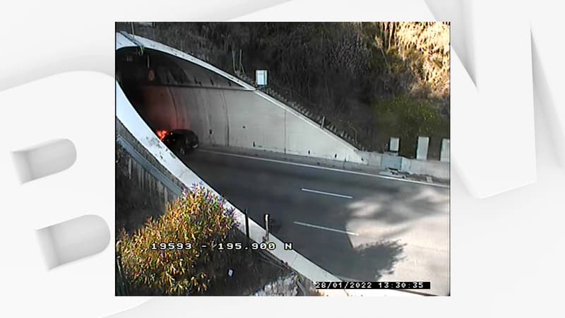 Un véhicule a pris feu à l'entrée d'un tunnel à hauteur de Nice.