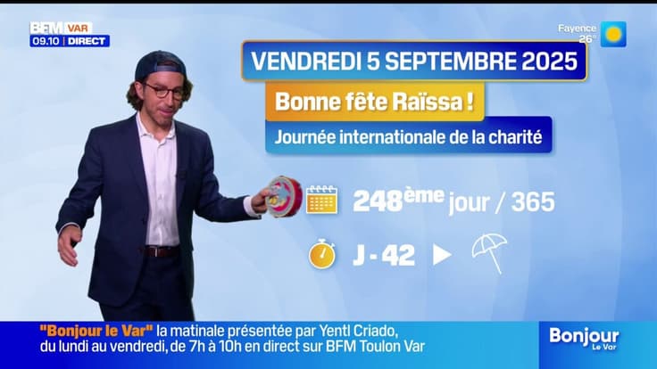 Danse du soleil et idées sorties - La météo de Colas du vendredi 5 septembre 2025