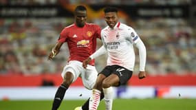 Leao et Bailly pendant United-Milan