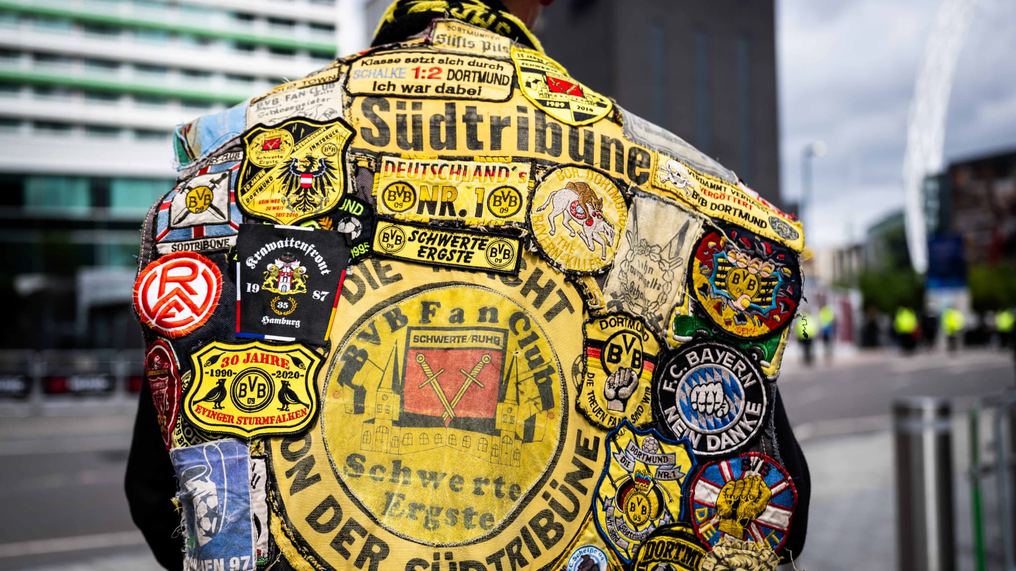 La veste d'un supporter du Borussia Dortmund lors de la finale de la Ligue des champions, le 1er juin 2024.