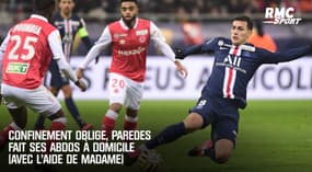 PSG : confinement oblige, Paredes fait ses abdos à domicile (avec l'aide de Madame)