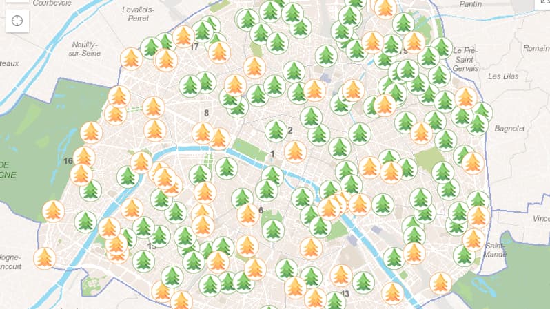 Cette année, 174 points de collecte de sapins de Noël sont répartis sur l'ensemble de la capitale. Cette année, 174 points de collecte de sapins de Noël sont répartis sur l'ensemble de la capitale.