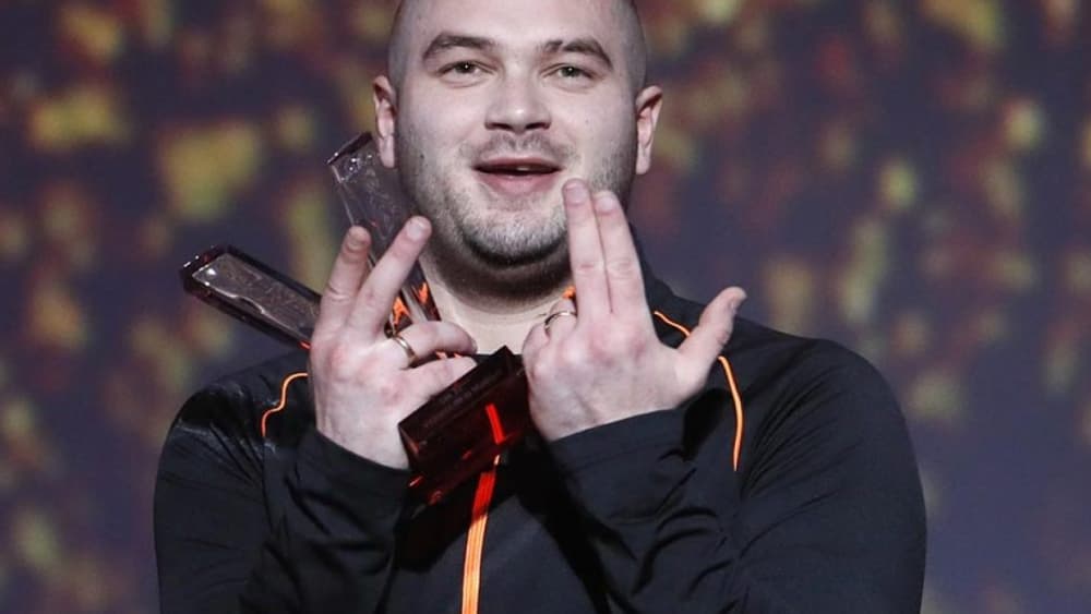 Le rappeur Jul lors des Victoires de la musique 2017