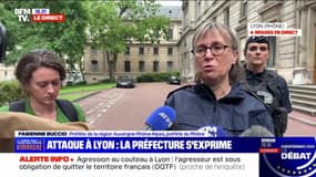 Attaque au couteau à Lyon: inconnu des services de police, le mis en cause "est un ressortissant marocain au profil psychiatrique chargé", affirme la préfète Fabienne Buccio