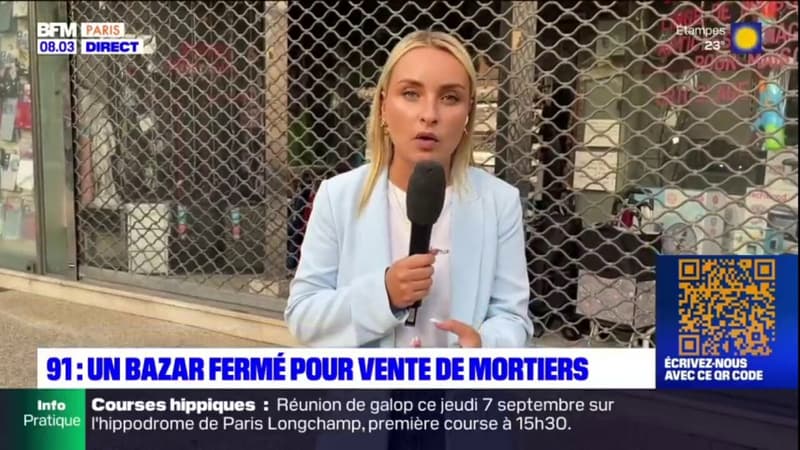 Juvisy-sur-Orge: un bazar fermé pour vente de mortiers