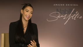 Nabilla, assurant la promotion de son docu-réalité, "Nabilla sans filtre", sur Amazon Prime.