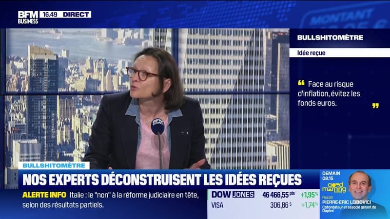Bullshitomètre : "Face au risque d'inflation, évitez les fonds euros" - FAUX répond Géraldine Métifeux - 23/03