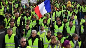 Un rassemblement  de gilets jaunes - Image d’illustration 