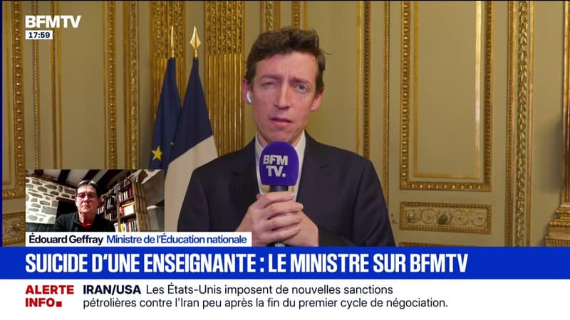 Suicide d'une enseignante: "Je reconnais cette défaillance", déclare Édouard Geffray, ministre de l'Éducation nationale