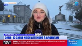 Orne: la neige tombe sur Argentan