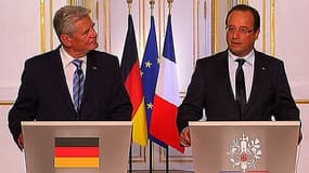 François Hollande et son homologue allemand Joachim Gauck