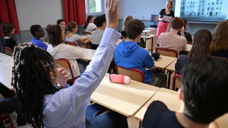 Une classe d'un lycée parisien, le 4 septembre 2023.