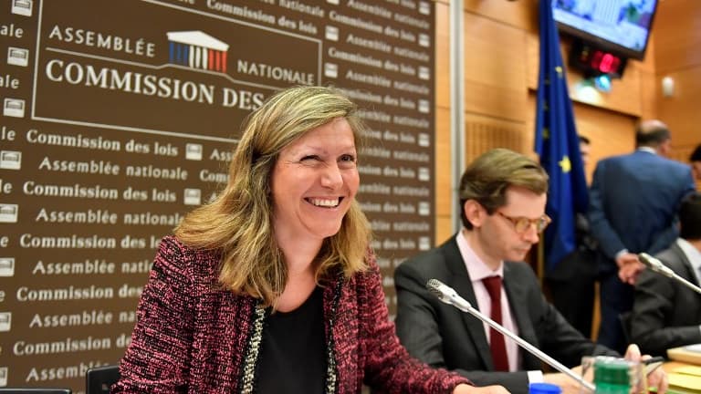 La présidente de la commission des Lois de l'Assemblée nationale, Yaël Braun-Pivet,, le 25 juillet 2018 à l'Assemblée nationale