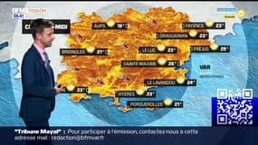 Météo Var: un ciel voilé et des températures qui grimpent, jusqu'à 23°C attendus à Draguignan