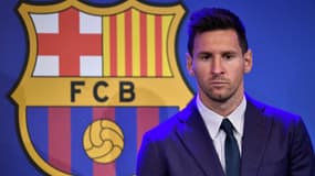 Lionel Messi lors de ses adieux au Barça