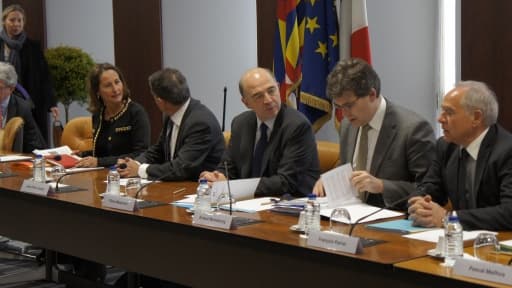 Ségolène Royal, Jean-Pierre Jouyet, Pierre Moscovici et Arnaud Montebourg ont pris part au premier conseil d'administration de la BPI.