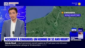 Seine-Maritime: un homme de 32 ans est mort dans un accident à Criquiers