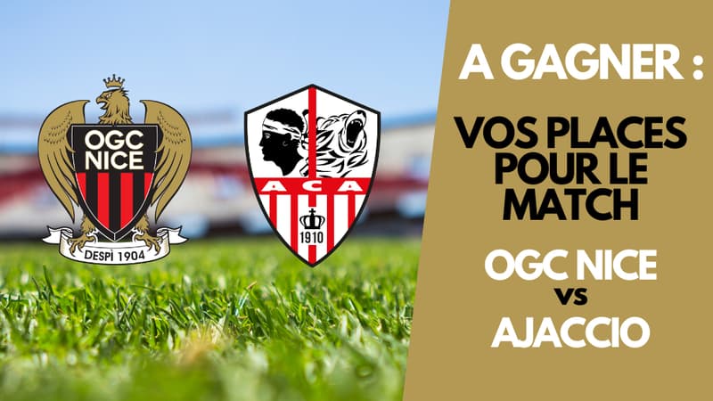 A gagner : Vos places pour le match OGC Nice vs Ajaccio 