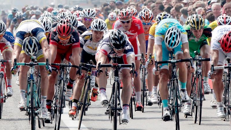Un sprint sur le Tour de France