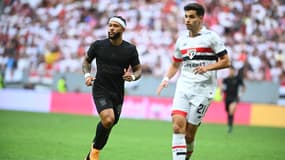 Memphis Depay lors du match  São Paulo-Corinthians (3-1, championnat), le 29 septembre 2024